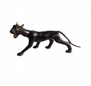 Panther Statue Made in Brass Metal in Brown Finish