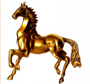 Horse Walking Statue Made in Brass Metal
