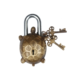 Tortoise Figure Pad lock of Brass by Aakrati