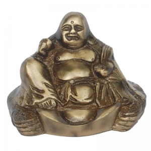 Brassware Laughing buddha Statue by Aakrati