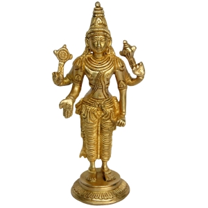 Lord Vishnu Statue Made of solid metal 