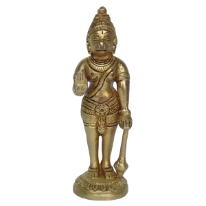Blessing Lord Hanuman Brass Statue