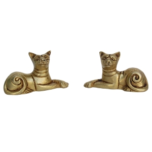 Cat Brass Small Figurine for Decoration