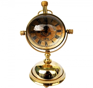 Moon and half round base table clock for decoration