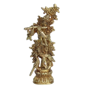 Lord Krishna Brass Religious Statue