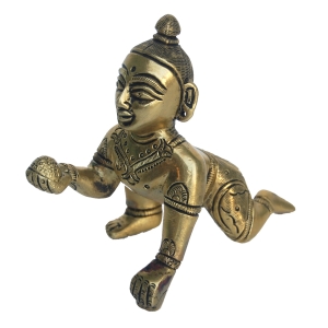 Brass Laddo Gopal Statue