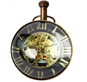 Table clock, paper weight with gold finish machine  (Antique Finish