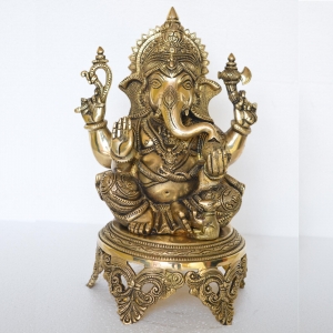 Lord Ganesha Sitting Pooja Ghar/Home/Office/Decor Statue 