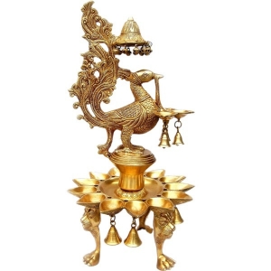 Bird Figure Brass Metal Standing Pooja Ghar Deepak/oil Lamp
