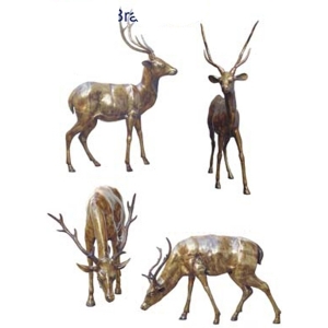 Brass Made Deer Set