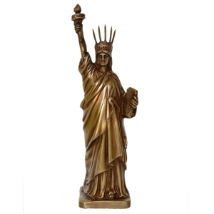 Statue of Liberty Sculpture Made of Brass in Antique Color for Office Decoration