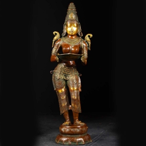 Goddess Figure Deep Laxmi Standing Pair Statue