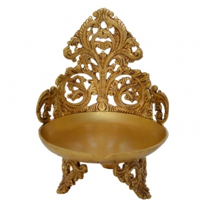 Decorative Urli made in Brass Metal Home/Event Decor Hand Carved Vessel