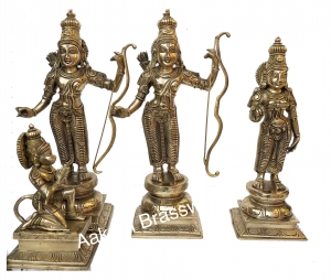 Brass made Ram Darbar statue for pooja ghar 
