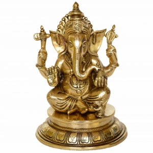 Brass Statue of Ganesha- A Decorative Metal Murti for Gift/Decor purpose