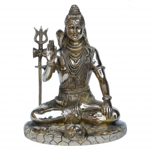 Sitting Lord Shiva brass made statue for Pooja ghar/office/gift purpose