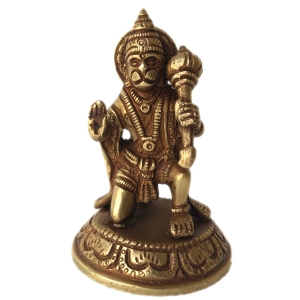 Lord Hanuman Siting brass made decorative pooja ghar/temple statue