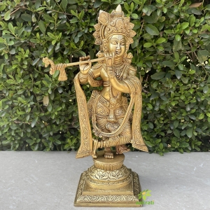 Krishna figure table top showpiece for gift decor in hotel office home