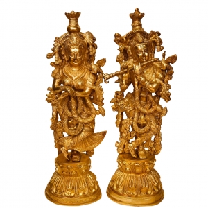 Radha Krishna Statue Couple Statue God of Lovers Gift Mandir Temple Handmade Moorti