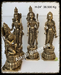 24 INCH Ram Darbar Brass Statue/idol | Indian Brass Art | Brass God Idol | Brass Sculpture | Brass Figurine Large | Home Decor Statue