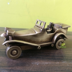 Aakrati Vintage Brass Antique Car Figurine Brass Automobile Vehicle Decor table showpiece  Man Cave Decor Gift for Him
