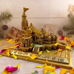 Ram Mandir Statue |Home decor| |Table decor| | Brass Ram Mandir| |Ayodhya Model| Gift, Showpieces Religious purpose 