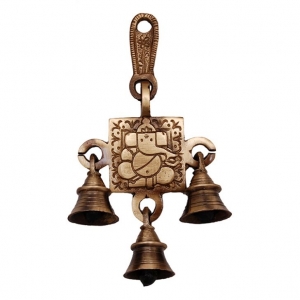 Lord Ganesha crafted door hanging bells