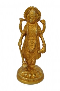 Lord Vishnu religious brass metal statue