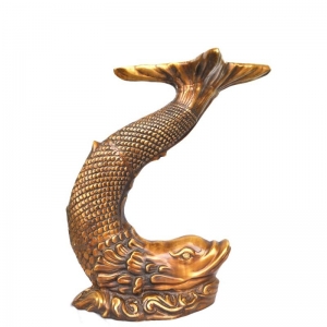Decorative Side Table Corner Stool Brass Metal fish style stand 